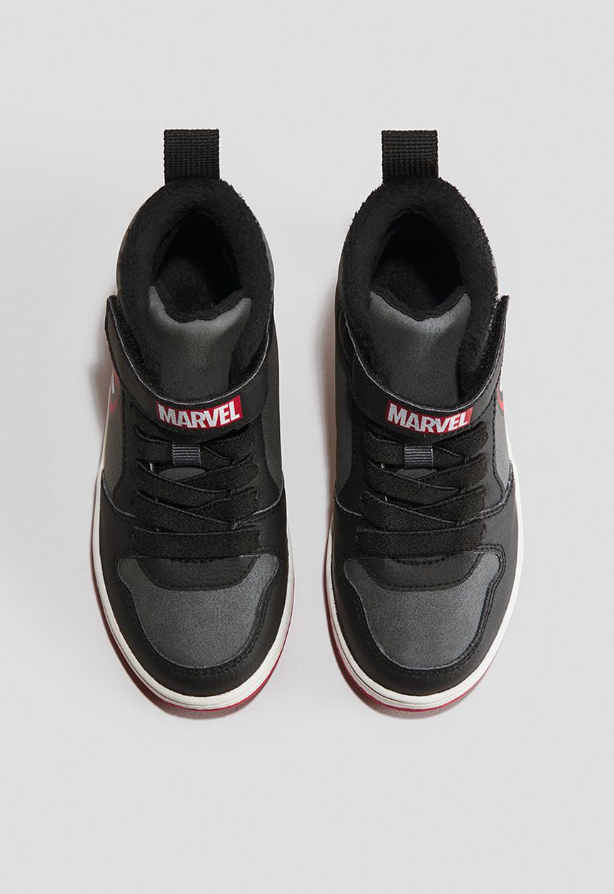 H&M - Warm-lined hi-top trainers - dark grey/spider-man