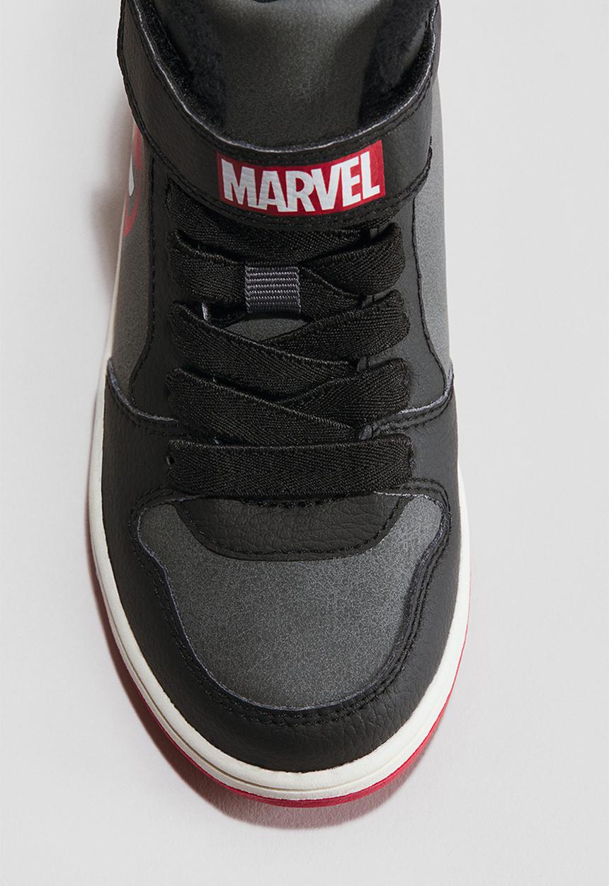 H&M - Warm-lined hi-top trainers - dark grey/spider-man