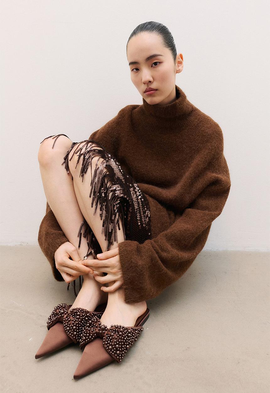 H&M - Embellished mules - brown