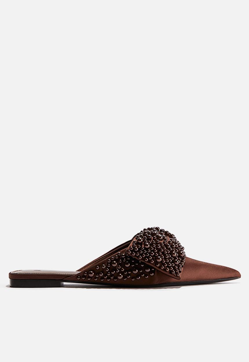 H&M - Embellished mules - brown