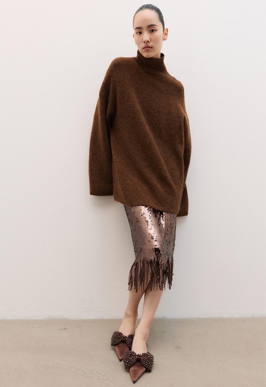 H&M - Embellished mules - brown