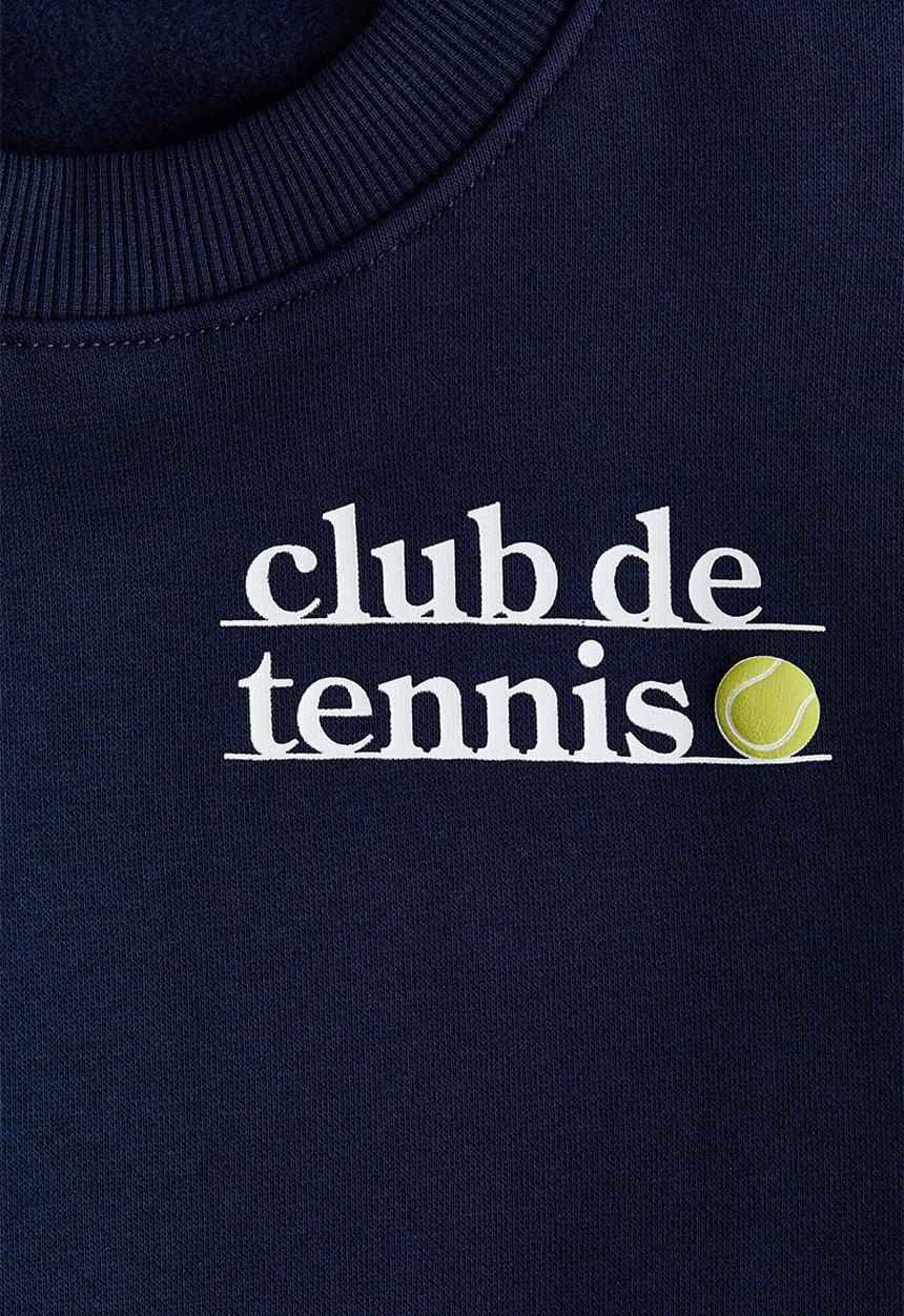 H&M - Printed sweatshirt - navy blue/club de tennis