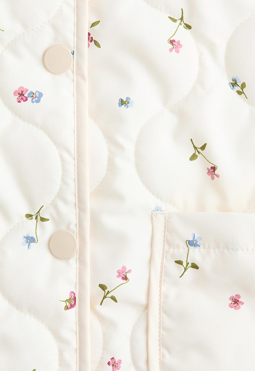 H&M - Quilted jacket - cream/floral