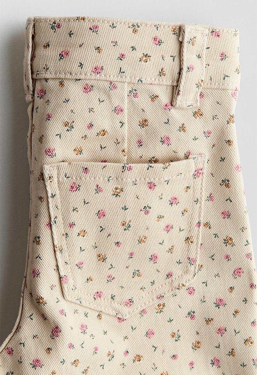 H&M - Flared jeans - beige/floral