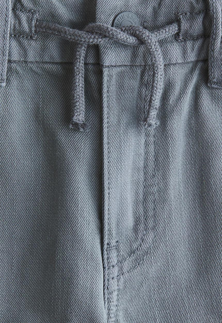 H&M - Washed cotton twill trousers - grey