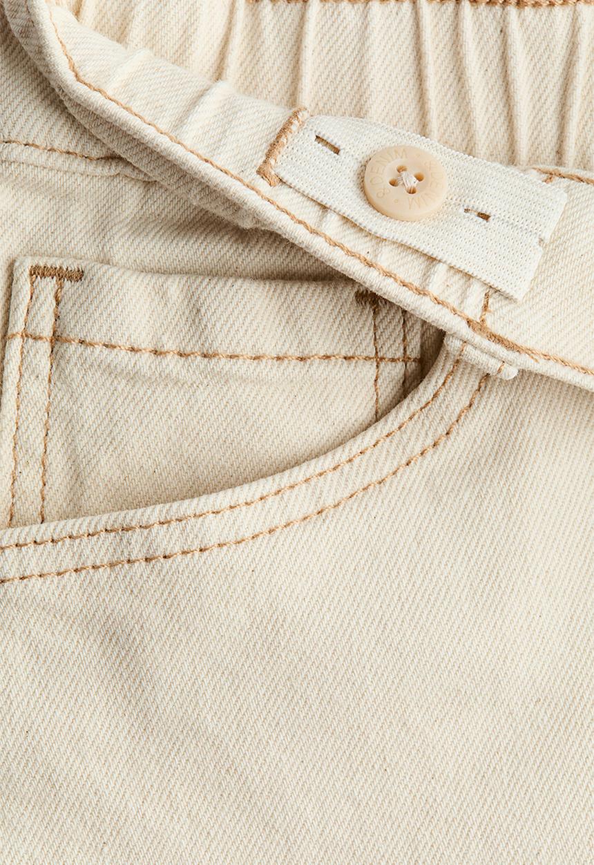 H&M - Relaxed fit denim shorts - light beige
