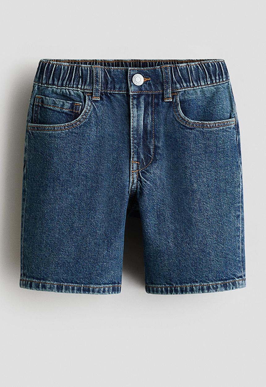 H&M - Relaxed fit denim shorts - denim blue