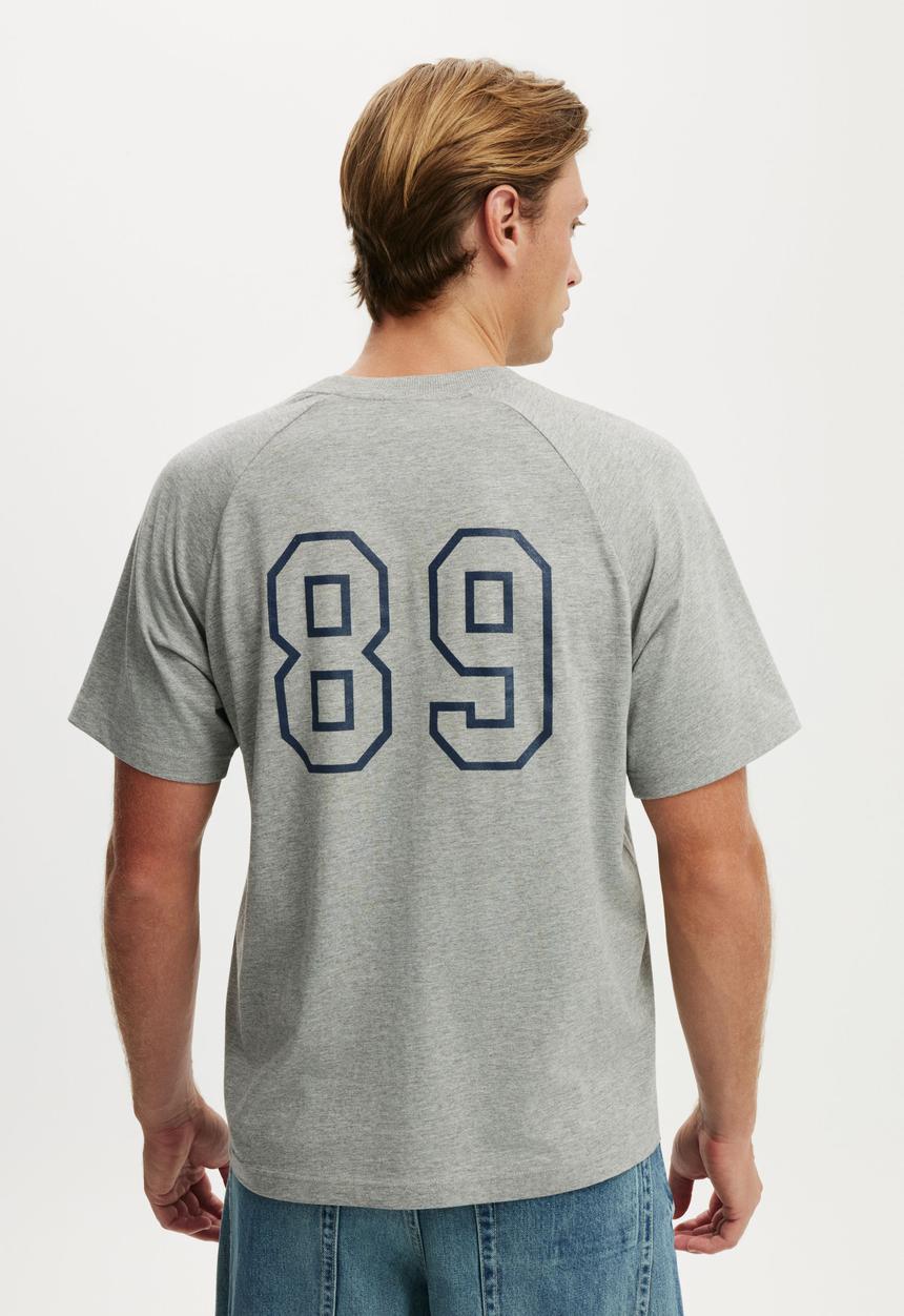Cotton On - Everyday Fit Graphic T-Shirt - Grey Marle / Japan 89