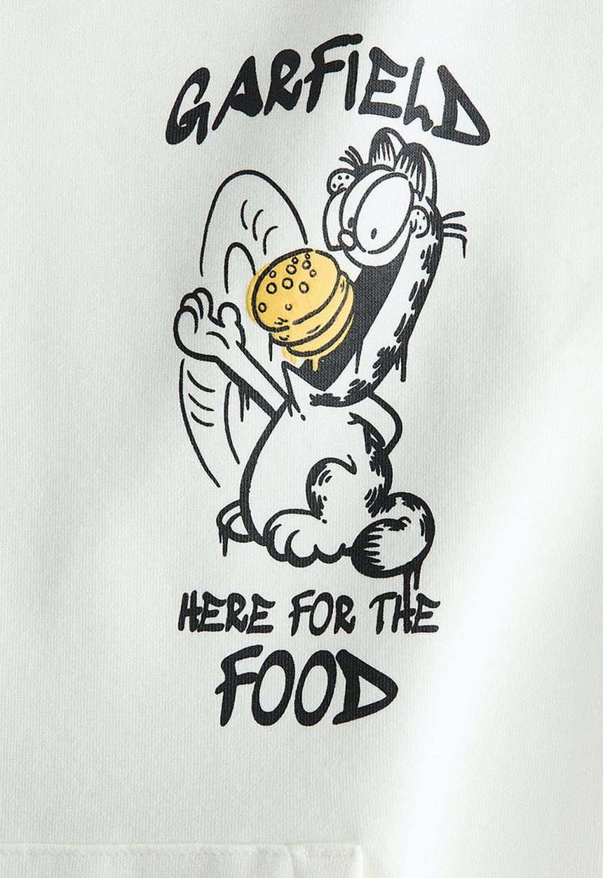 H&M - Printed hoodie - white/garfield