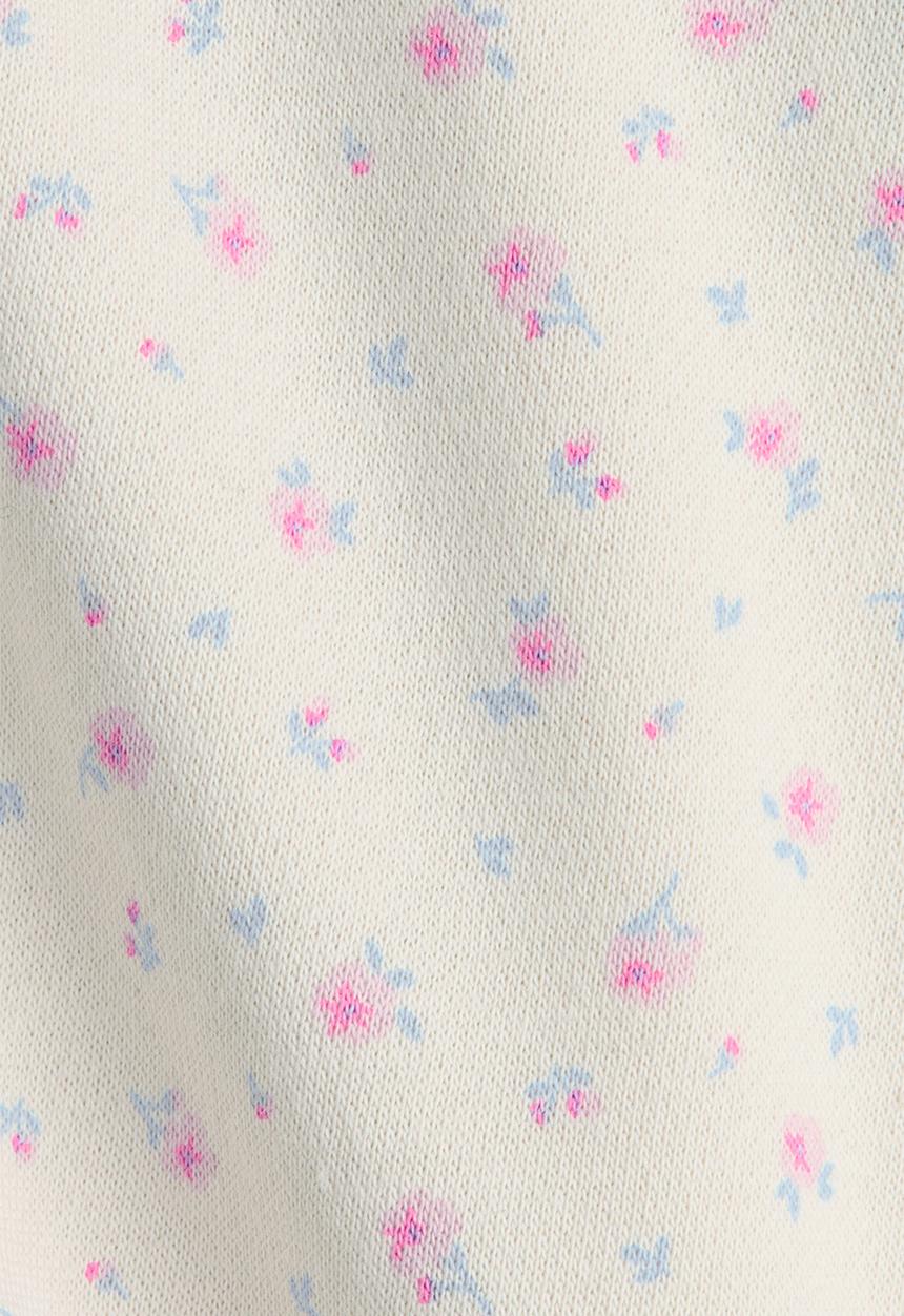 H&M - Printed brushed-inside sweatshirt - light beige/floral