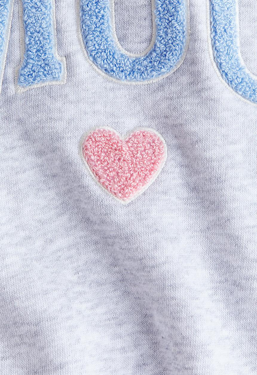 H&M - Motif-detail sweatshirt - light grey marl/amour