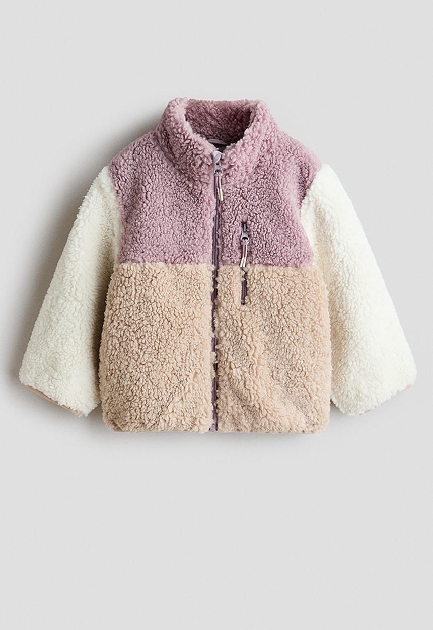 Teddy jacket - light purple/colour block - 1333749002