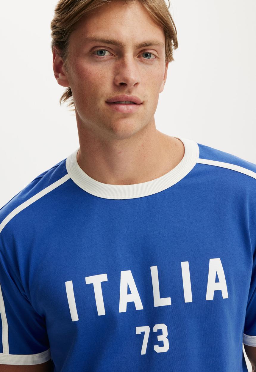 Cotton On - Everyday Fit Graphic T-Shirt - Royal Blue / Italia 73