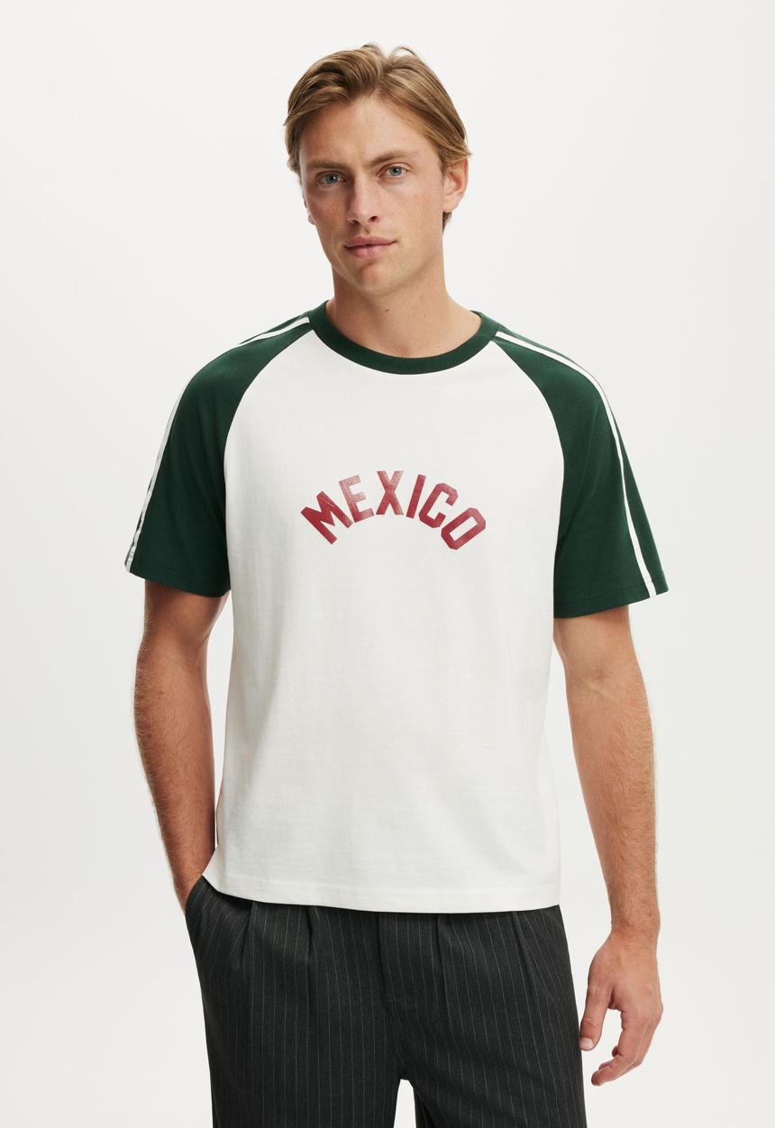 Cotton On - Everyday Fit Graphic T-Shirt - Vintage White / Mexico 10