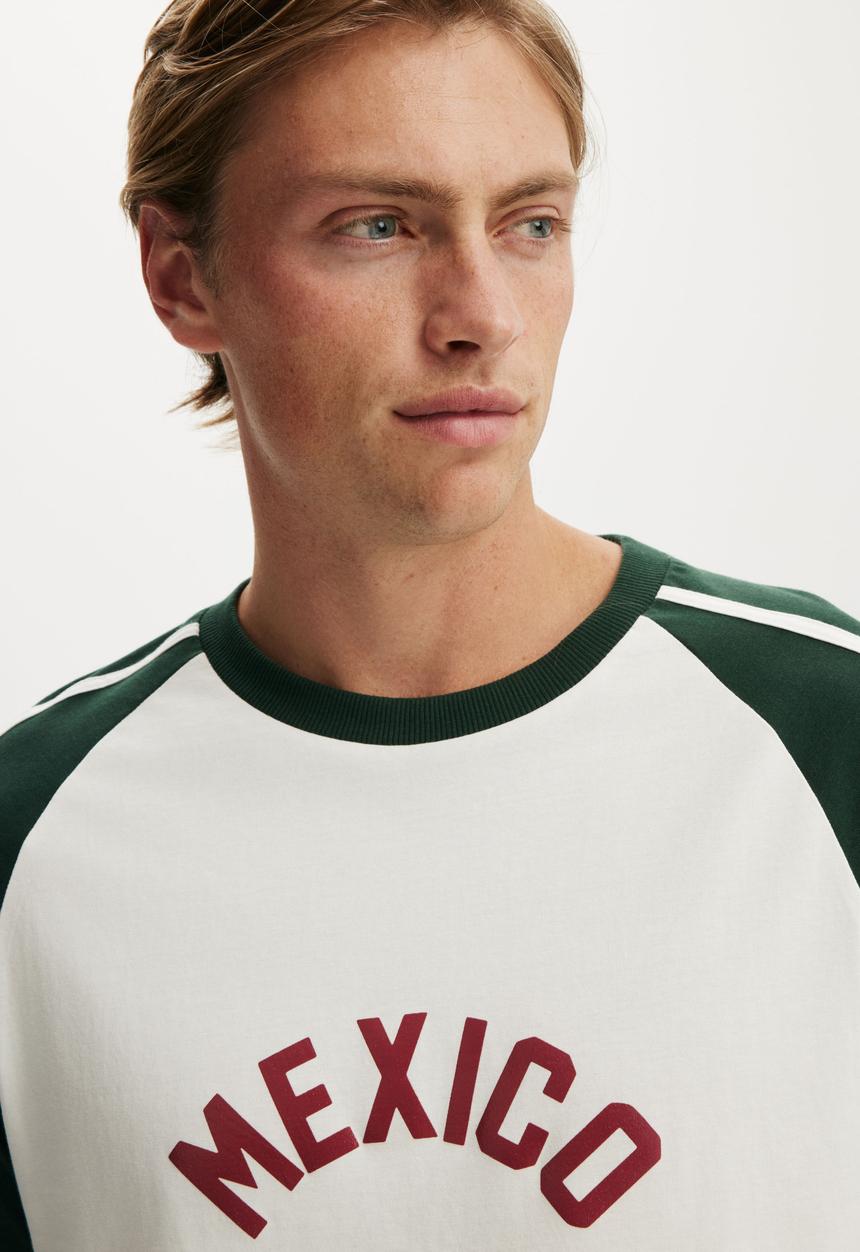 Cotton On - Everyday Fit Graphic T-Shirt - Vintage White / Mexico 10