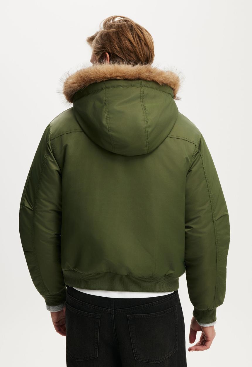 Cotton On - Hooded Field Jacket - Military