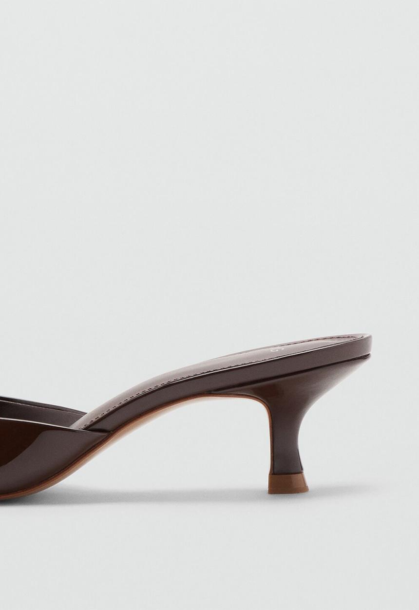 MANGO - Sandy open toe mule - dark brown