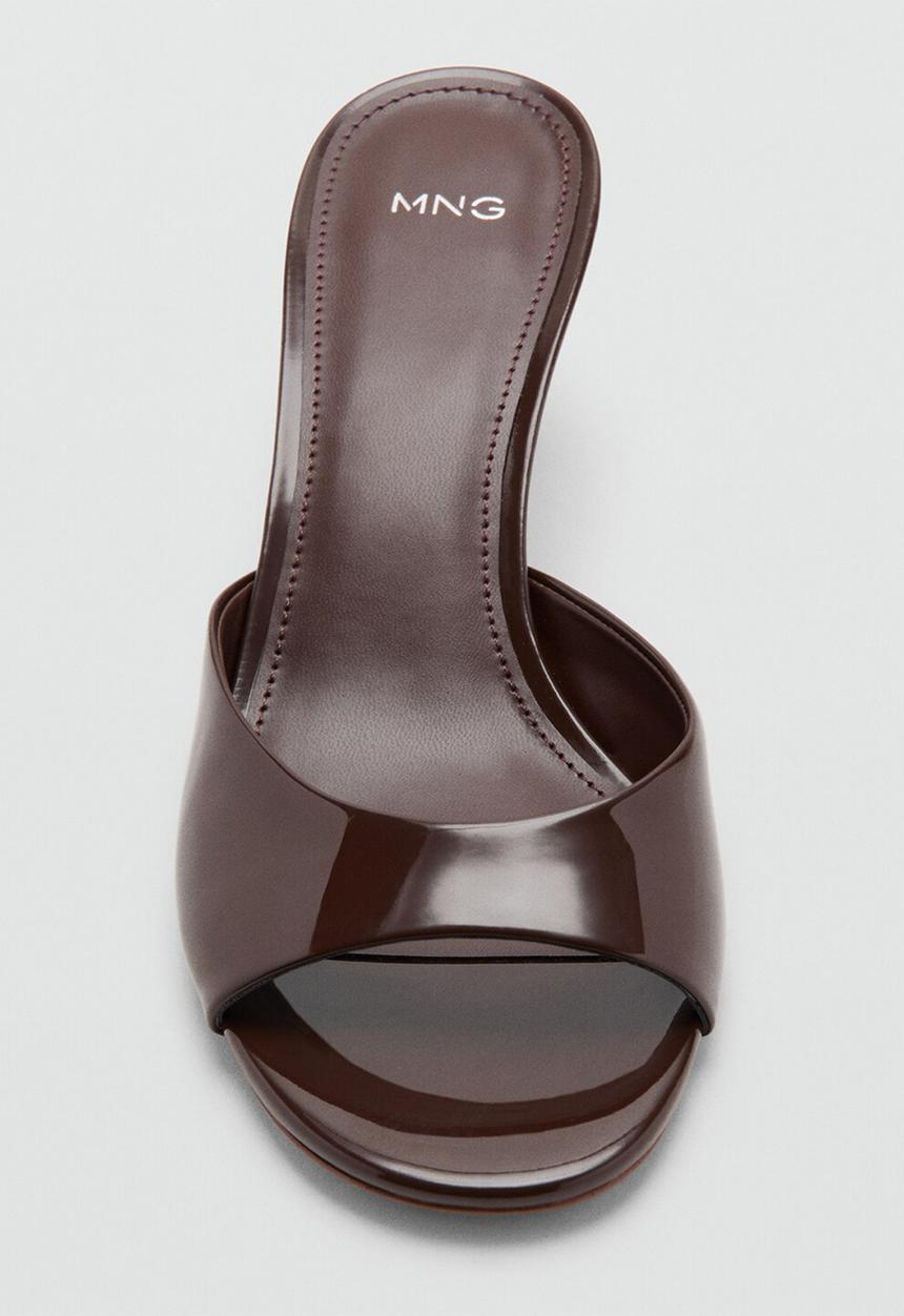 MANGO - Sandy open toe mule - dark brown