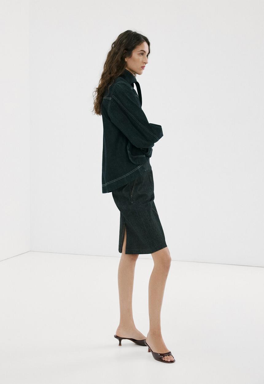 MANGO - Sandy open toe mule - dark brown
