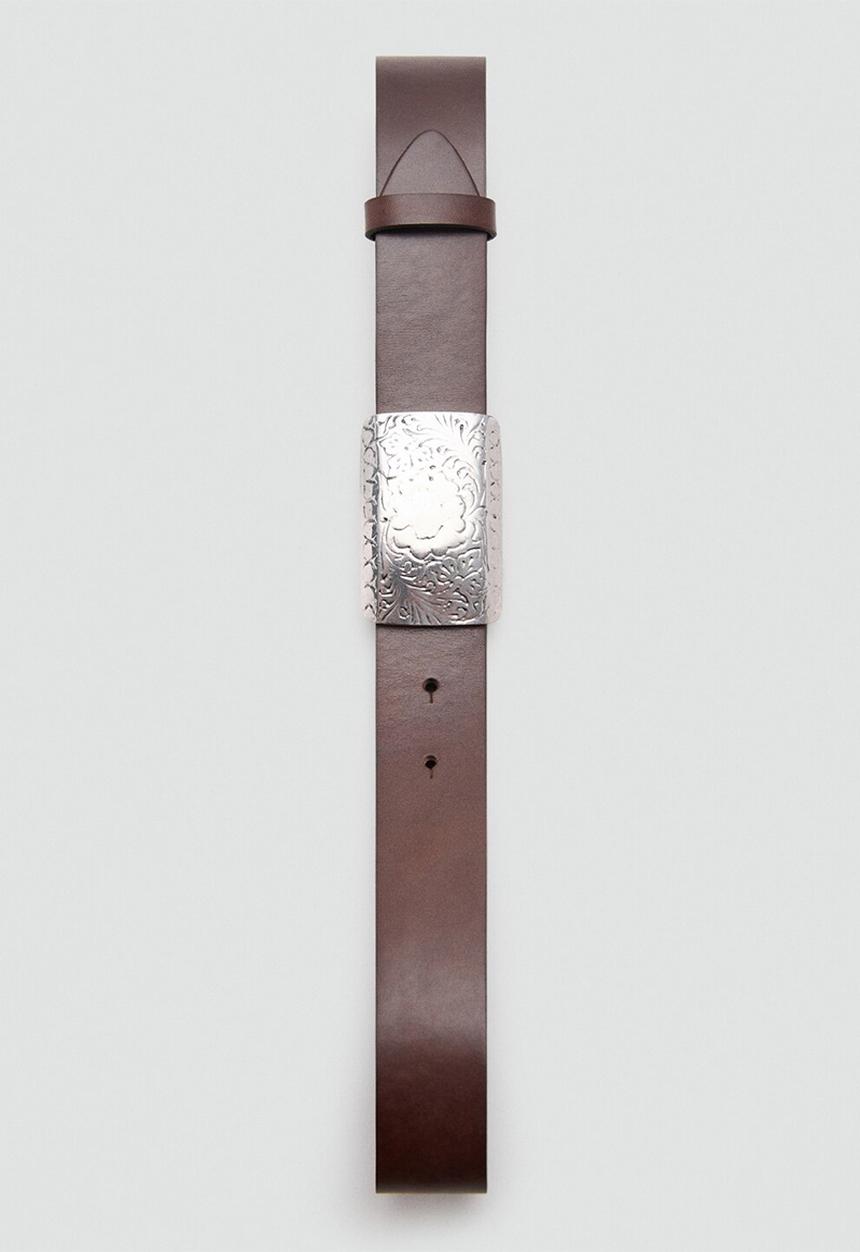 MANGO - Mere Belt - Dark Brown