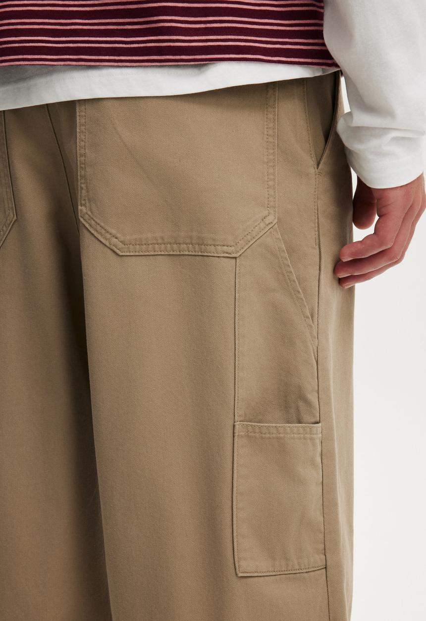 Cotton On - Super Baggy Worker Pant - Camel