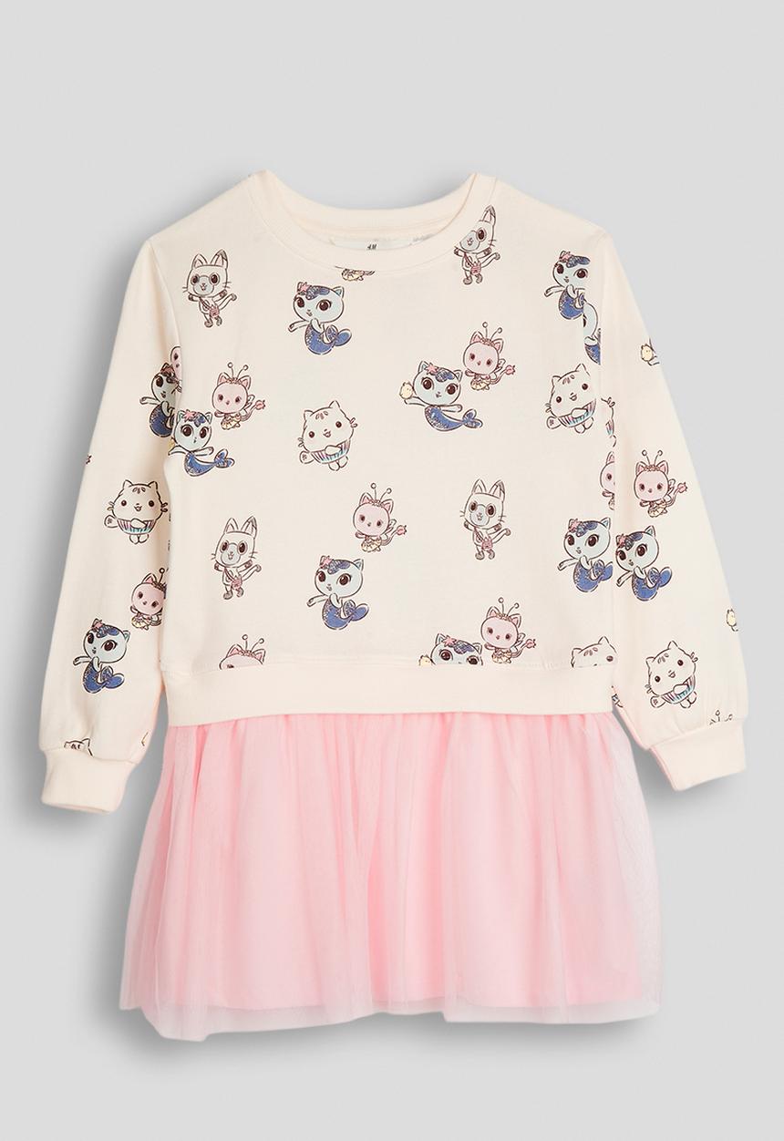H&M - Sweatshirt dress - neutral & pink
