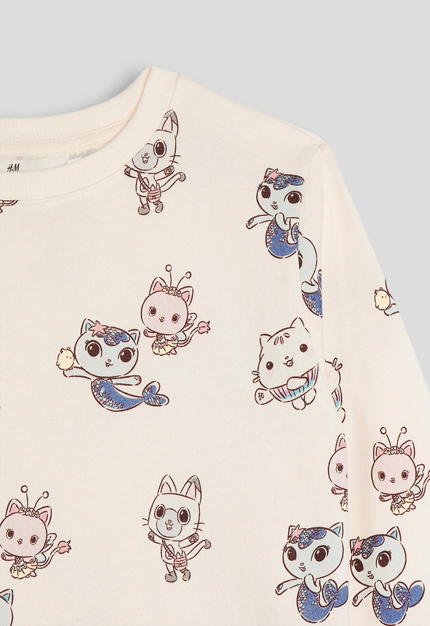 H&M - Sweatshirt dress - neutral & pink