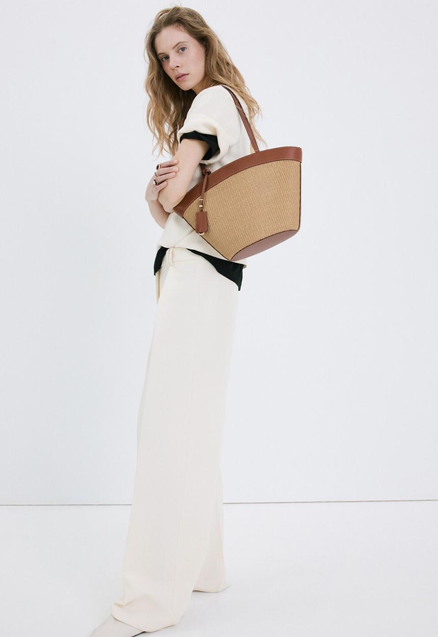 MANGO - Bilama Shoulder Bag - Brown