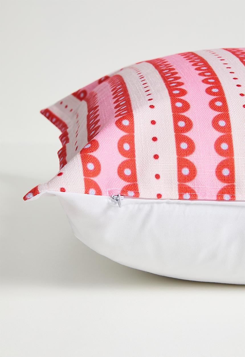 Grey Gardens - Cushion Cover - Pink Stripe
