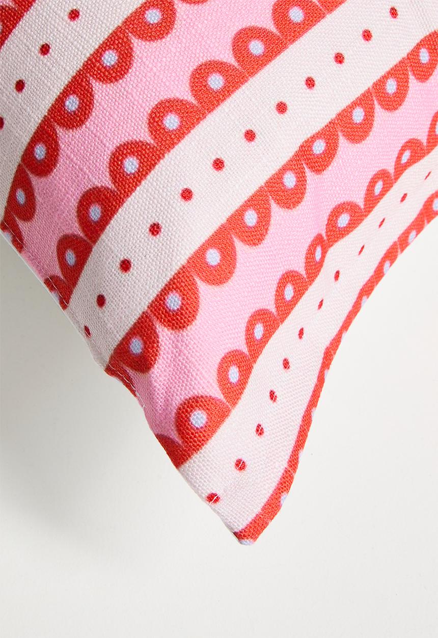 Grey Gardens - Cushion Cover - Pink Stripe