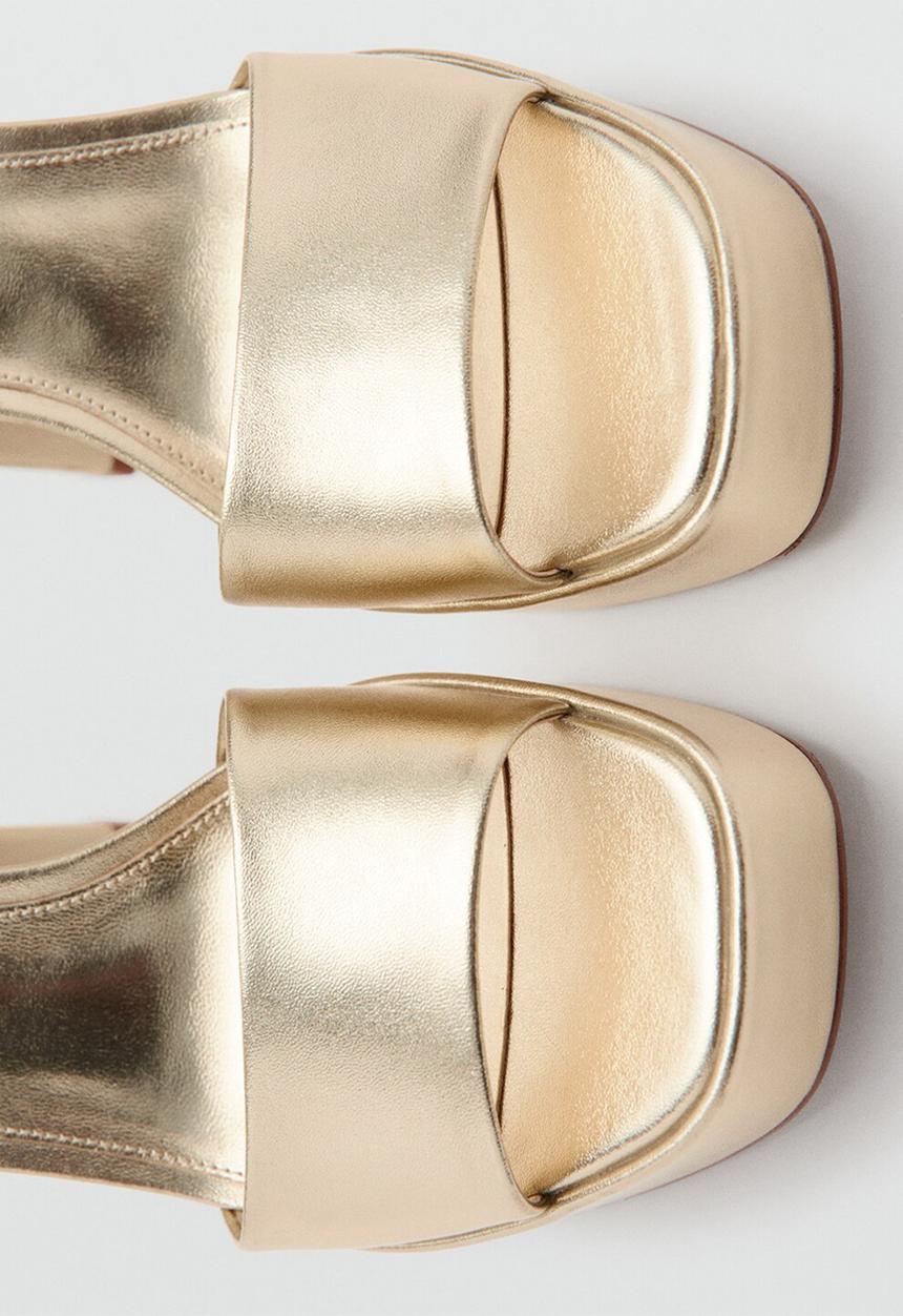 MANGO - Mexy open toe ankle strap - gold