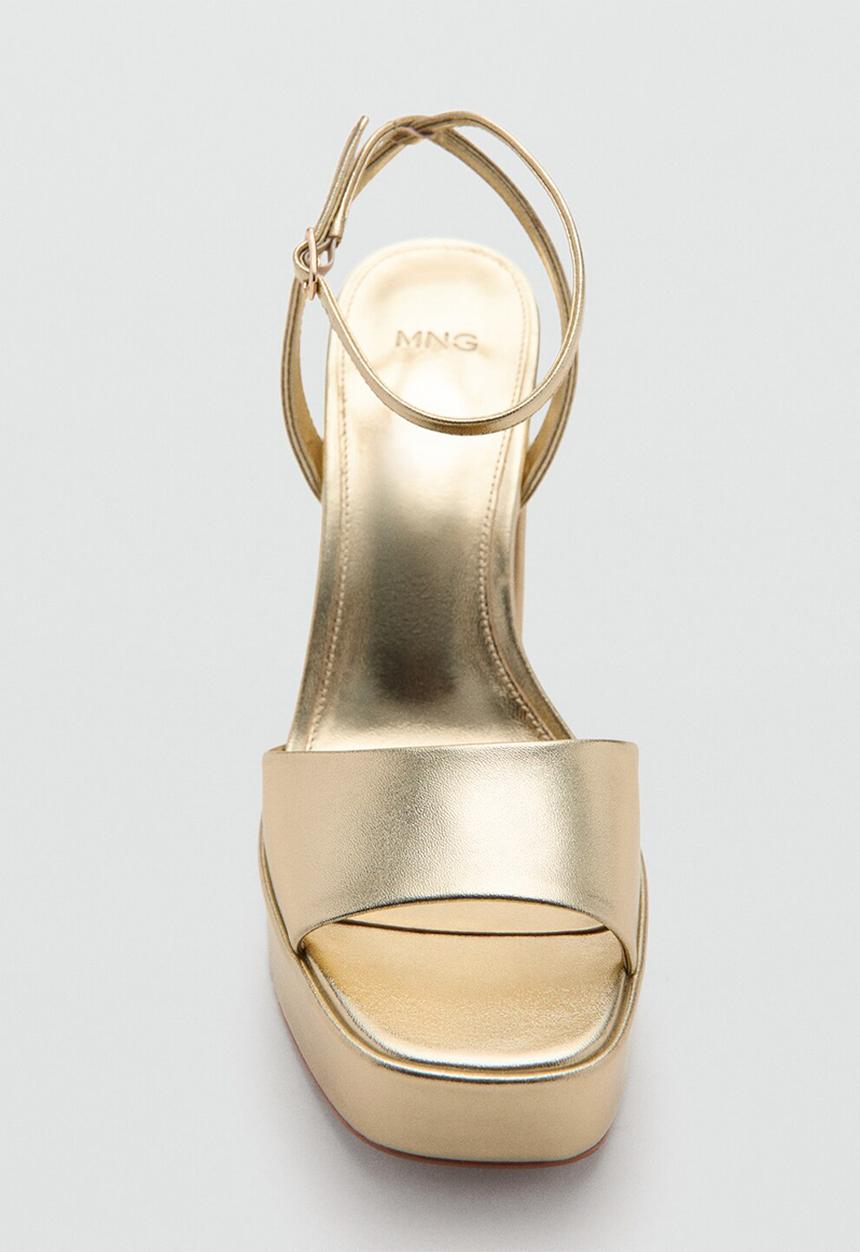 MANGO - Mexy open toe ankle strap - gold