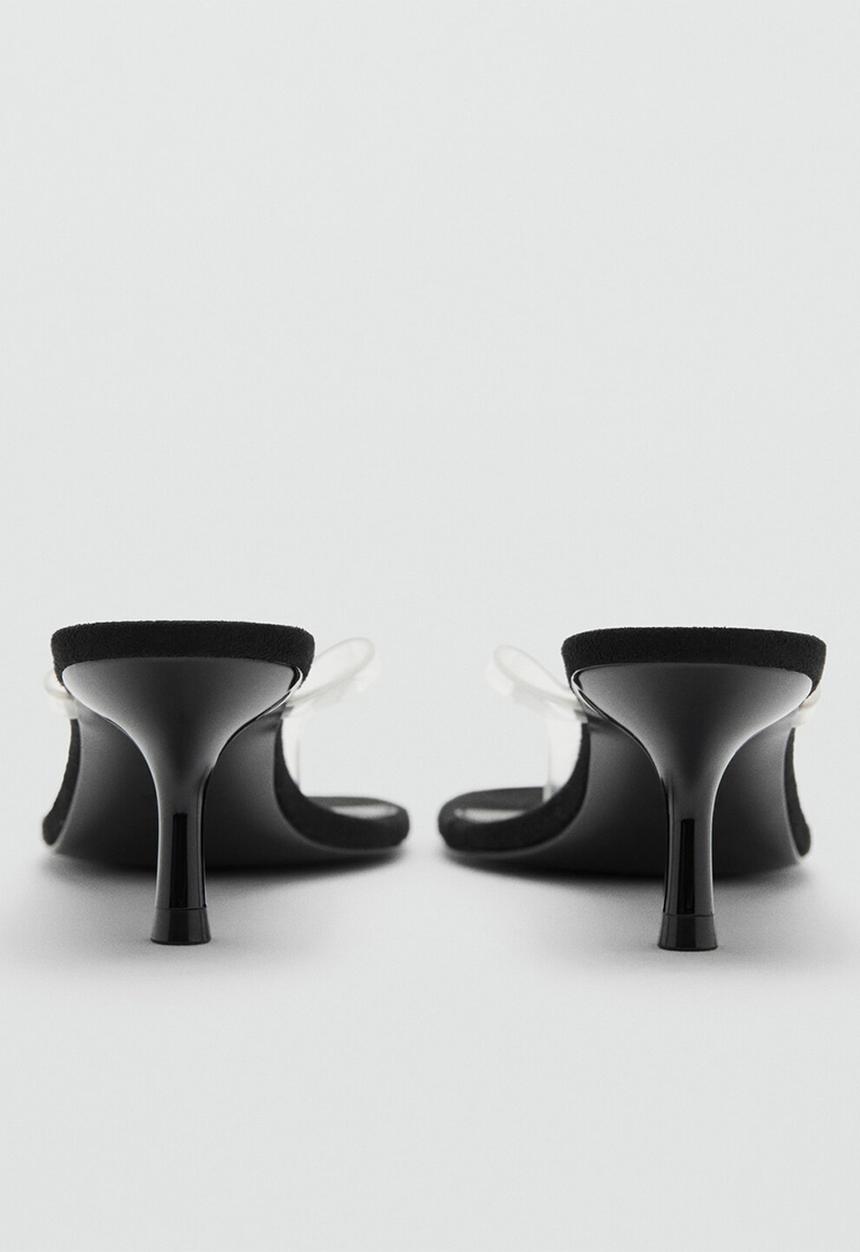 MANGO - Justin open toe mule - black