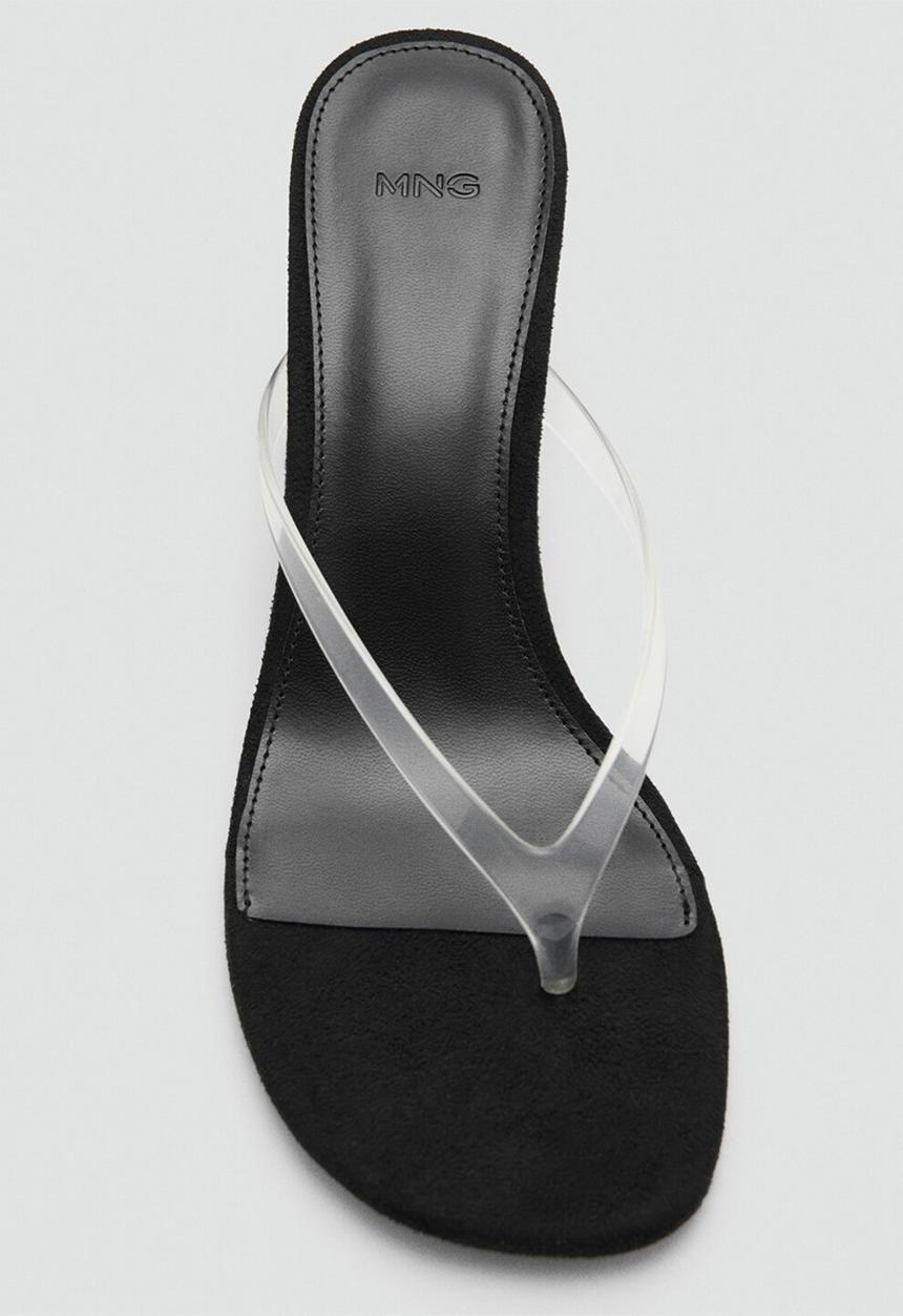 MANGO - Justin open toe mule - black