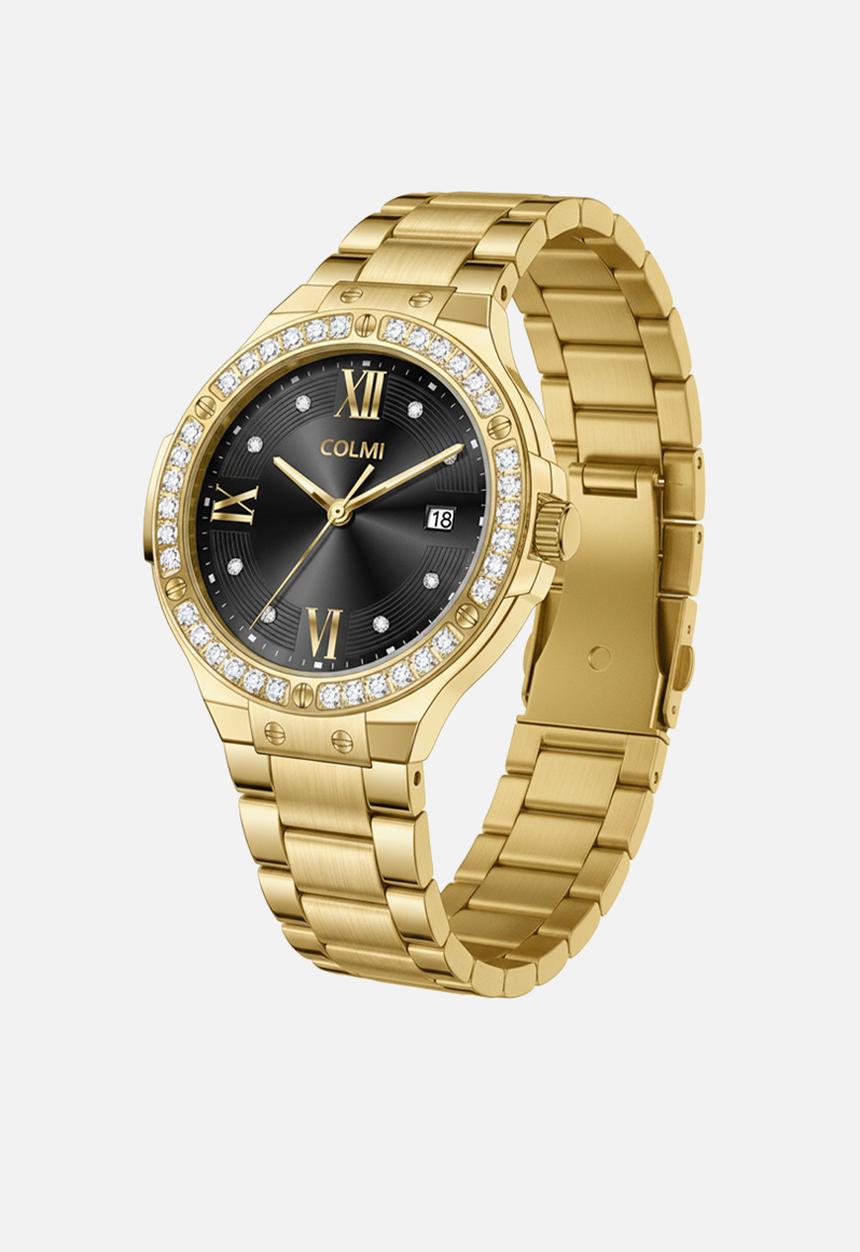 LIORA Black Dial Watch CL-1LIOG-9D - Gold
