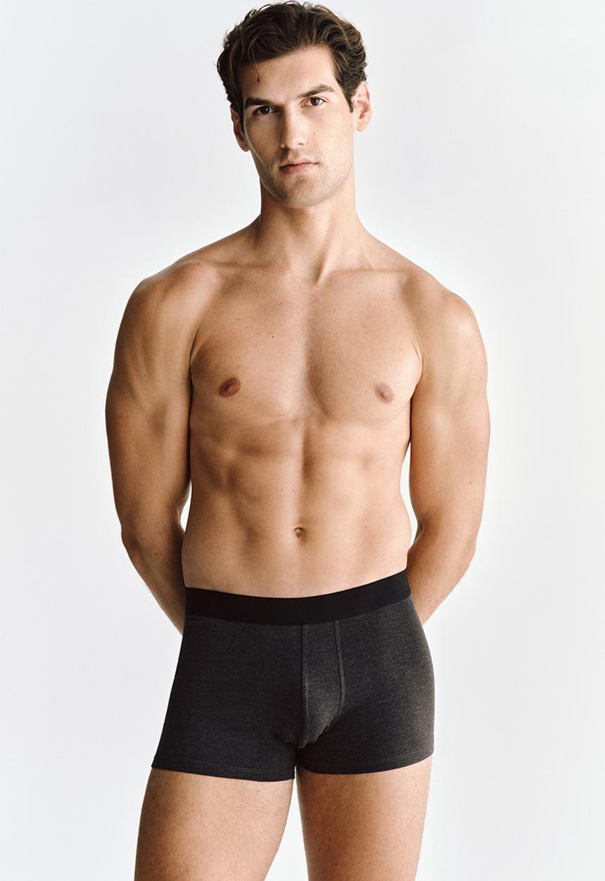 H&M - 3-Pack short trunks with lycra® - grey marl/black
