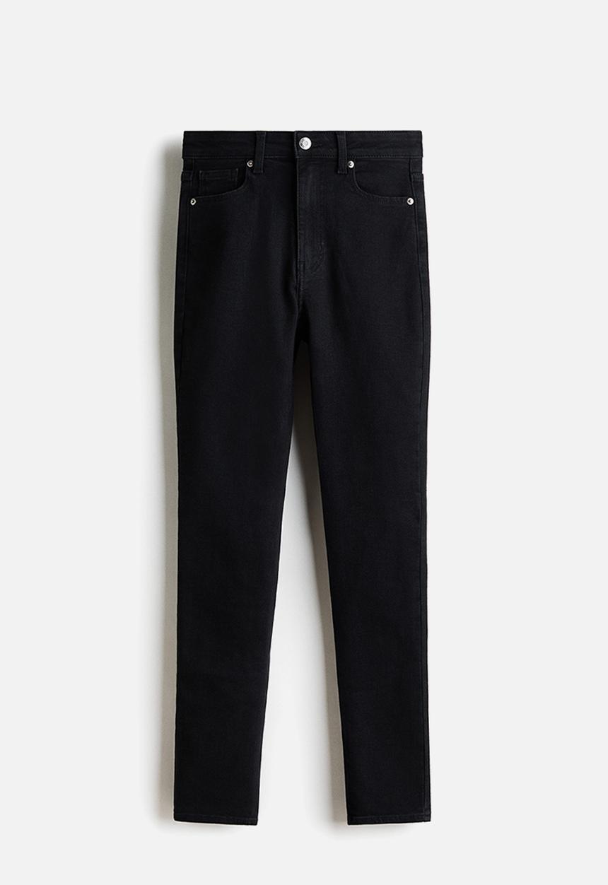 H&M - Skinny high waist jeans - denim black