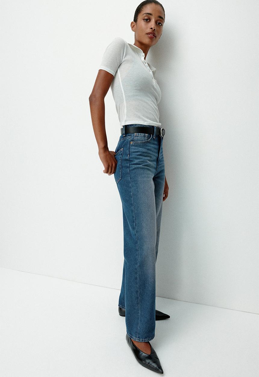 H&M - Straight high jeans - denim blue