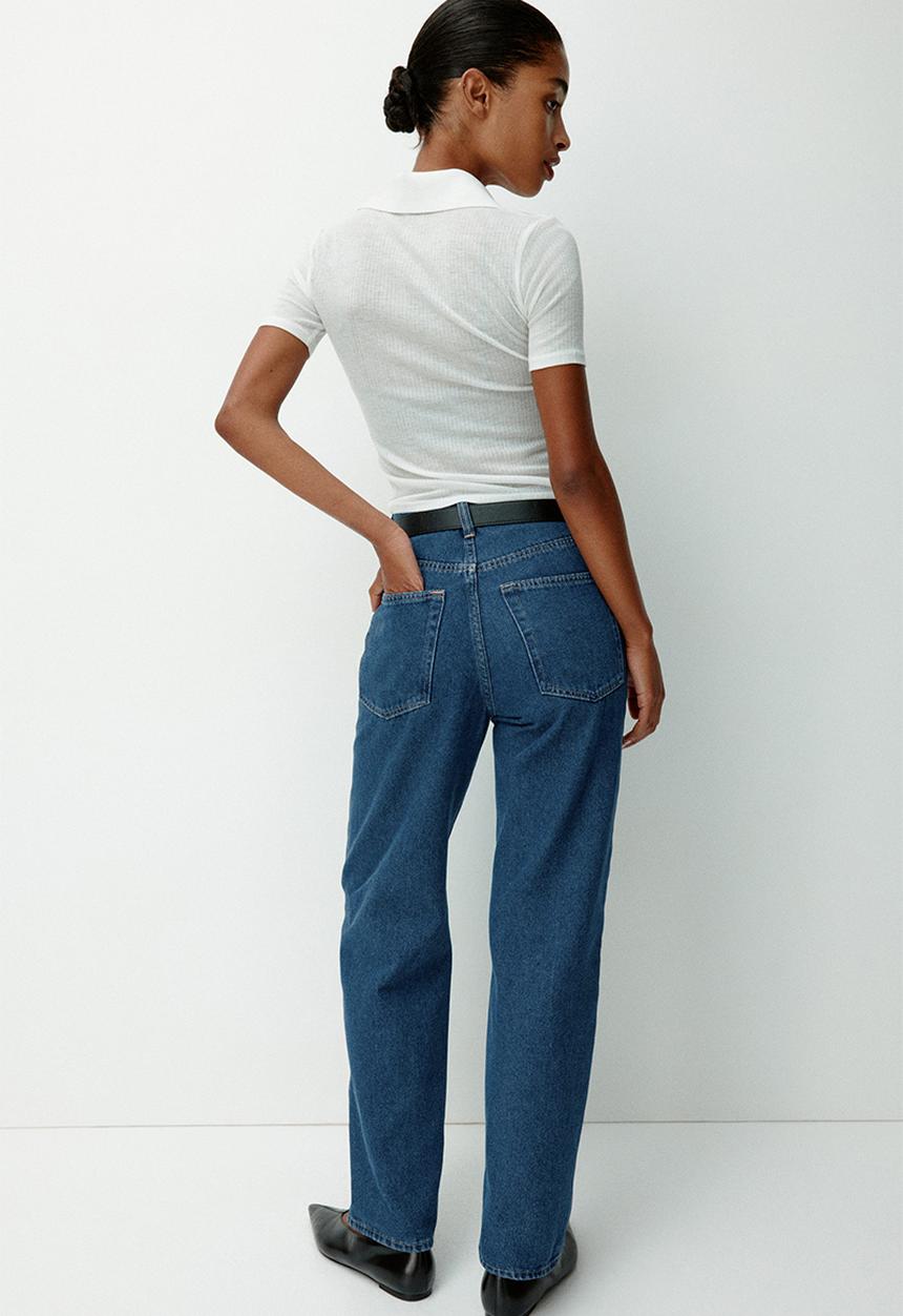 H&M - Straight high jeans - denim blue