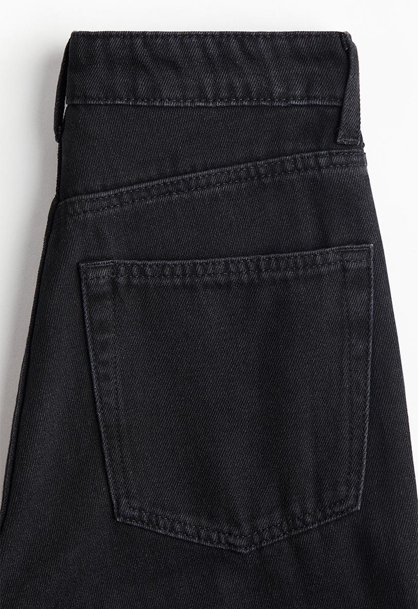H&M - Straight high jeans - black