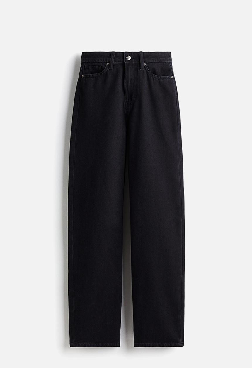 H&M - Straight high jeans - black