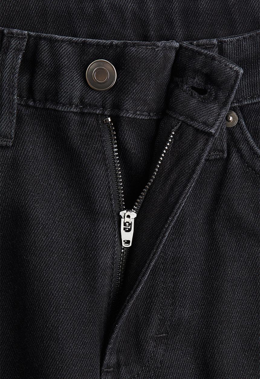 H&M - Straight high jeans - black