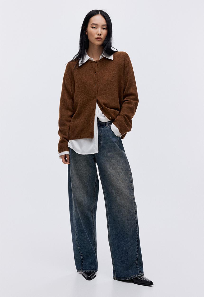 H&M - Loose-fit cardigan - brown