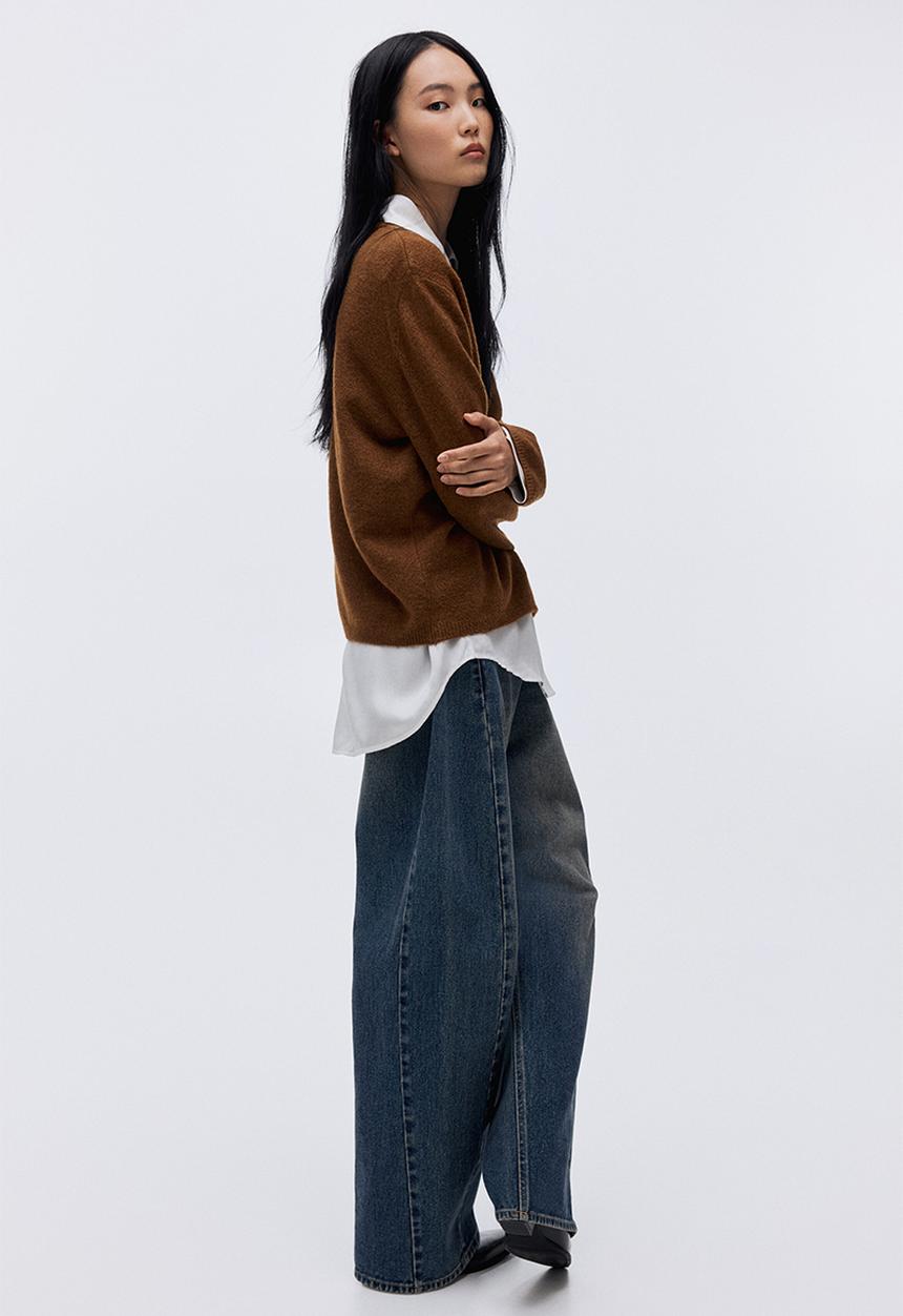 H&M - Loose-fit cardigan - brown