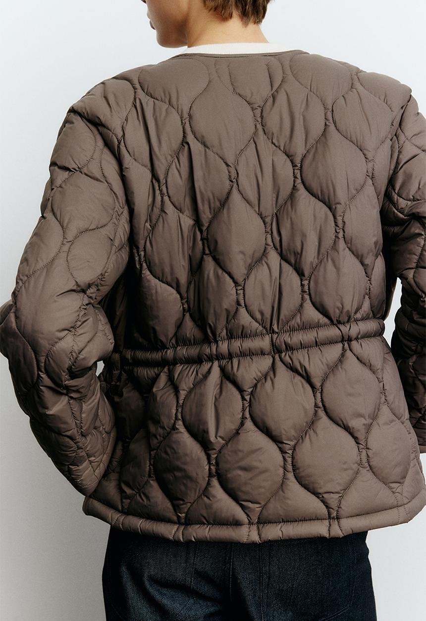 H&M - Quilted jacket - dark taupe