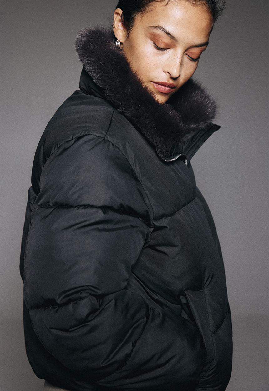 H&M - Oversized puffer jacket - black