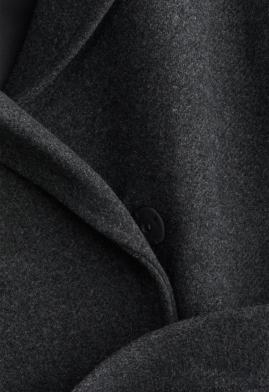 H&M - Tie-belt coat - dark grey