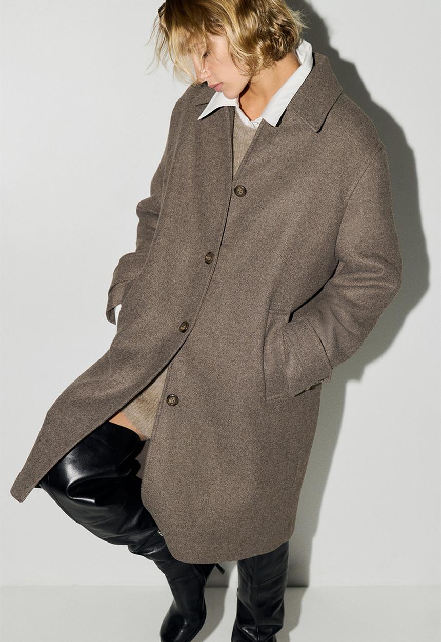 H&M - Car coat - dark taupe