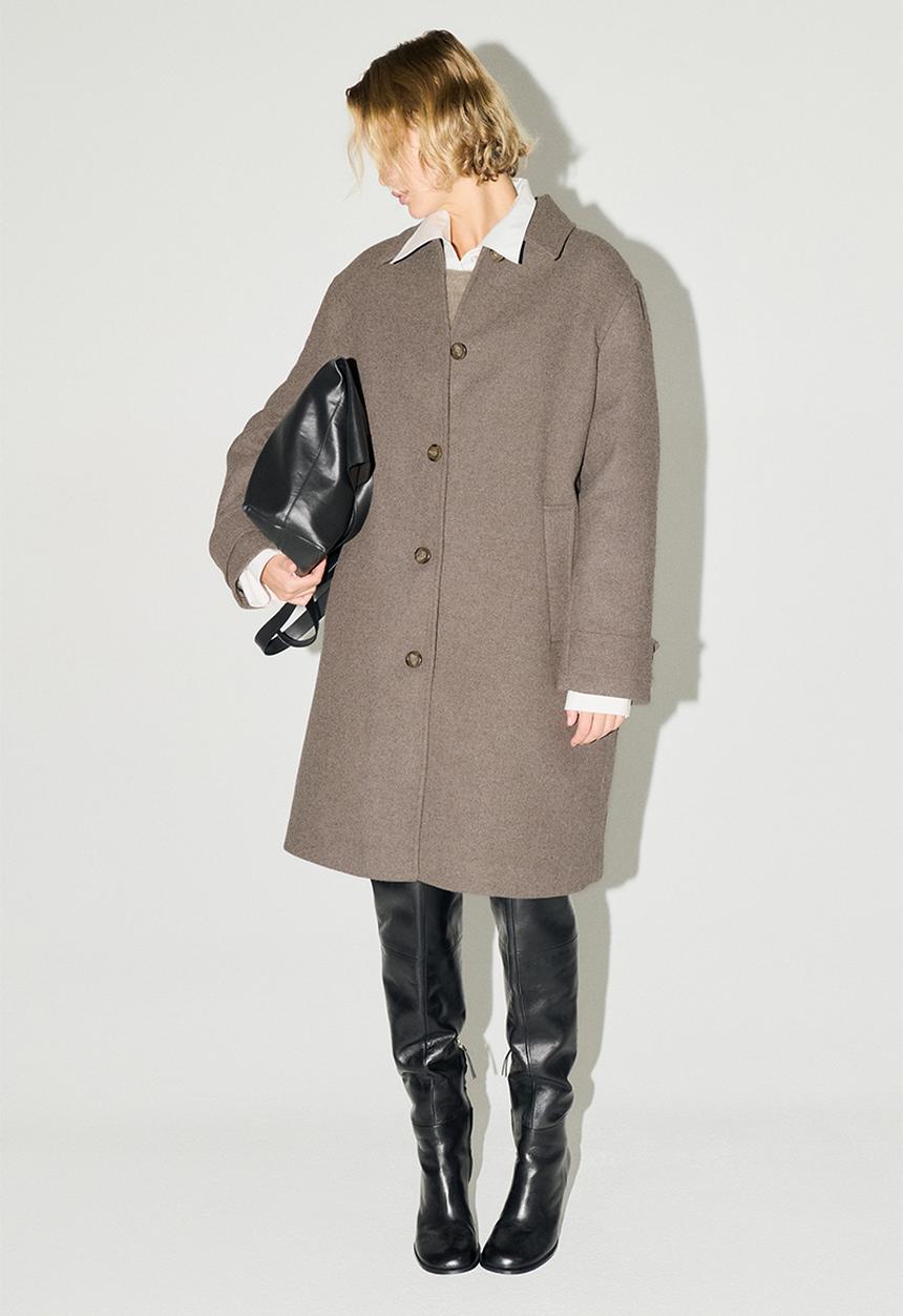 H&M - Car coat - dark taupe