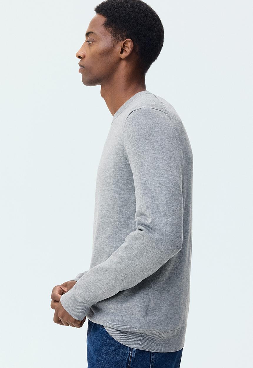 H&M - Regular fit fine-knit jumper - grey marl